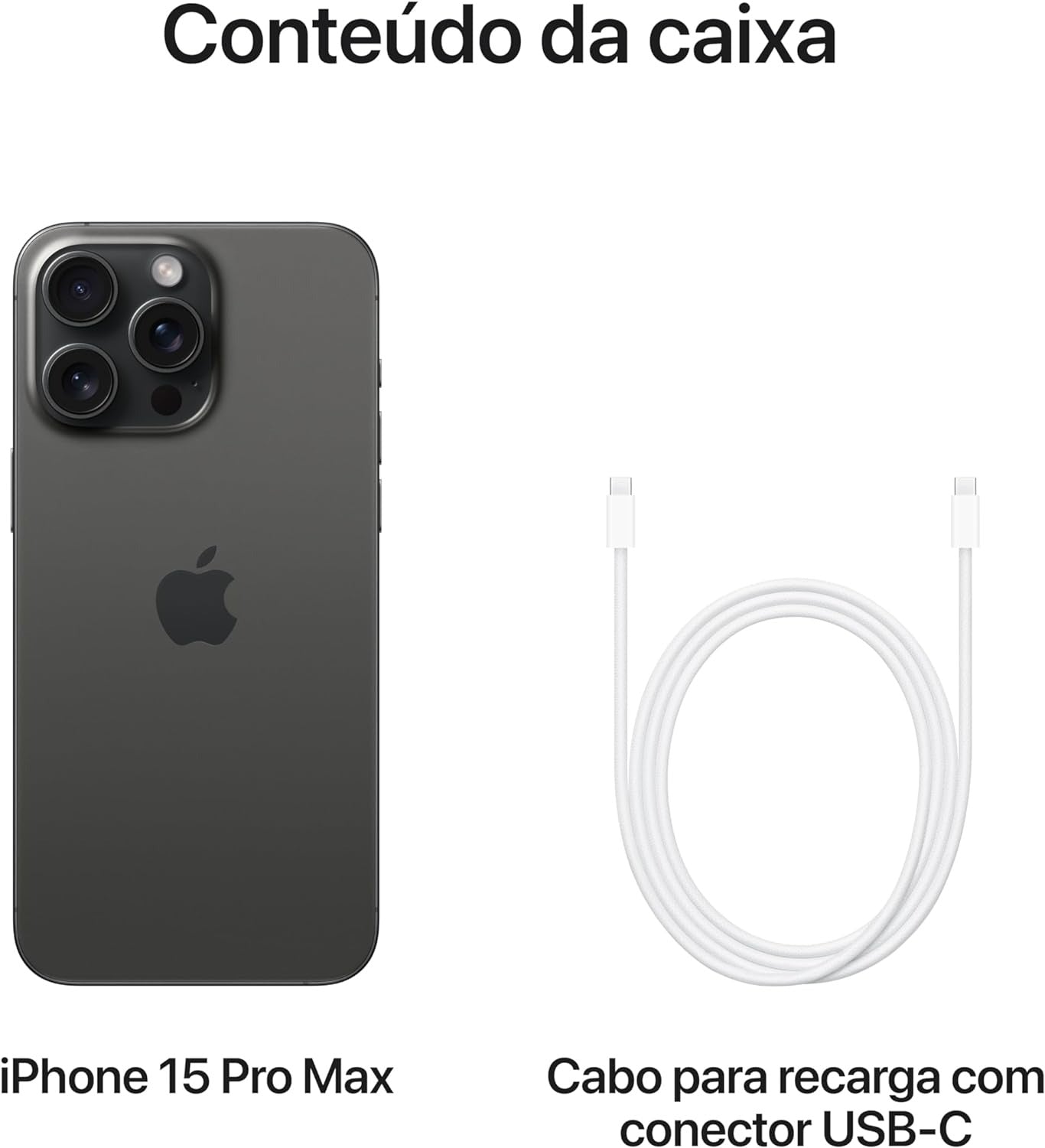 Apple iPhone 15 Pro Max (256 GB) — Titânio preto - Lacrado c garantia de 1 ano pela Apple