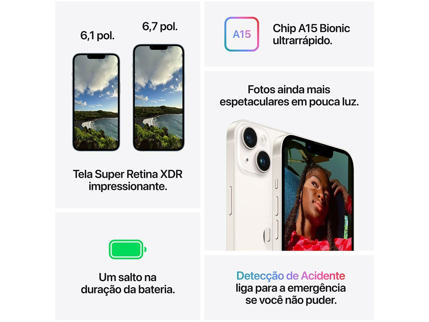 iPhone 14 128GB Preto - Lacrado com garantia de 1 ano pela Apple