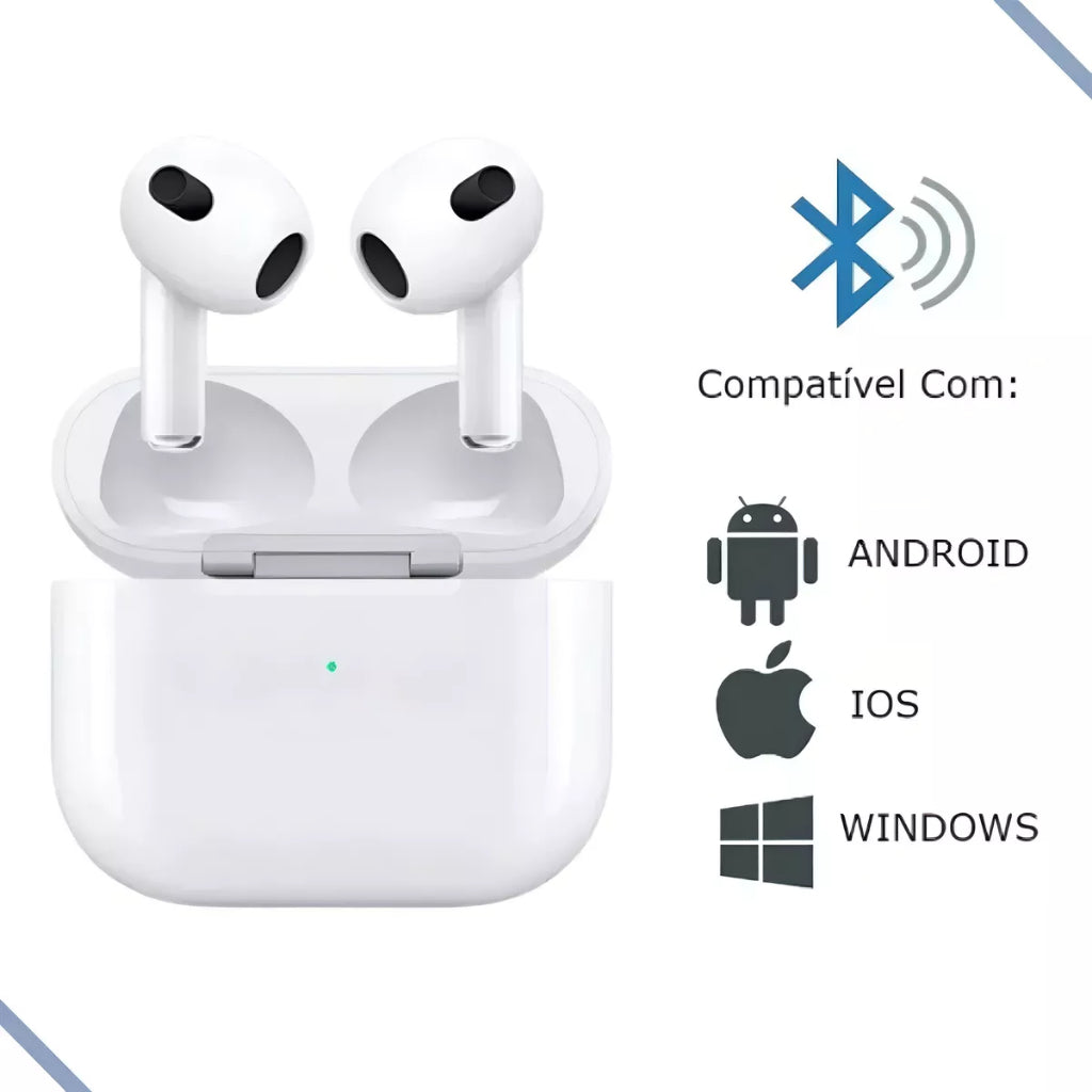 Fone de Ouvido Bluetooth  Airpods Gold Sem Fio 3°geração Premium FN-BA10 Anatel