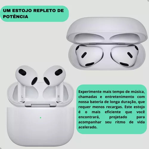 Fone de Ouvido Bluetooth  Airpods Gold Sem Fio 3°geração Premium FN-BA10 Anatel